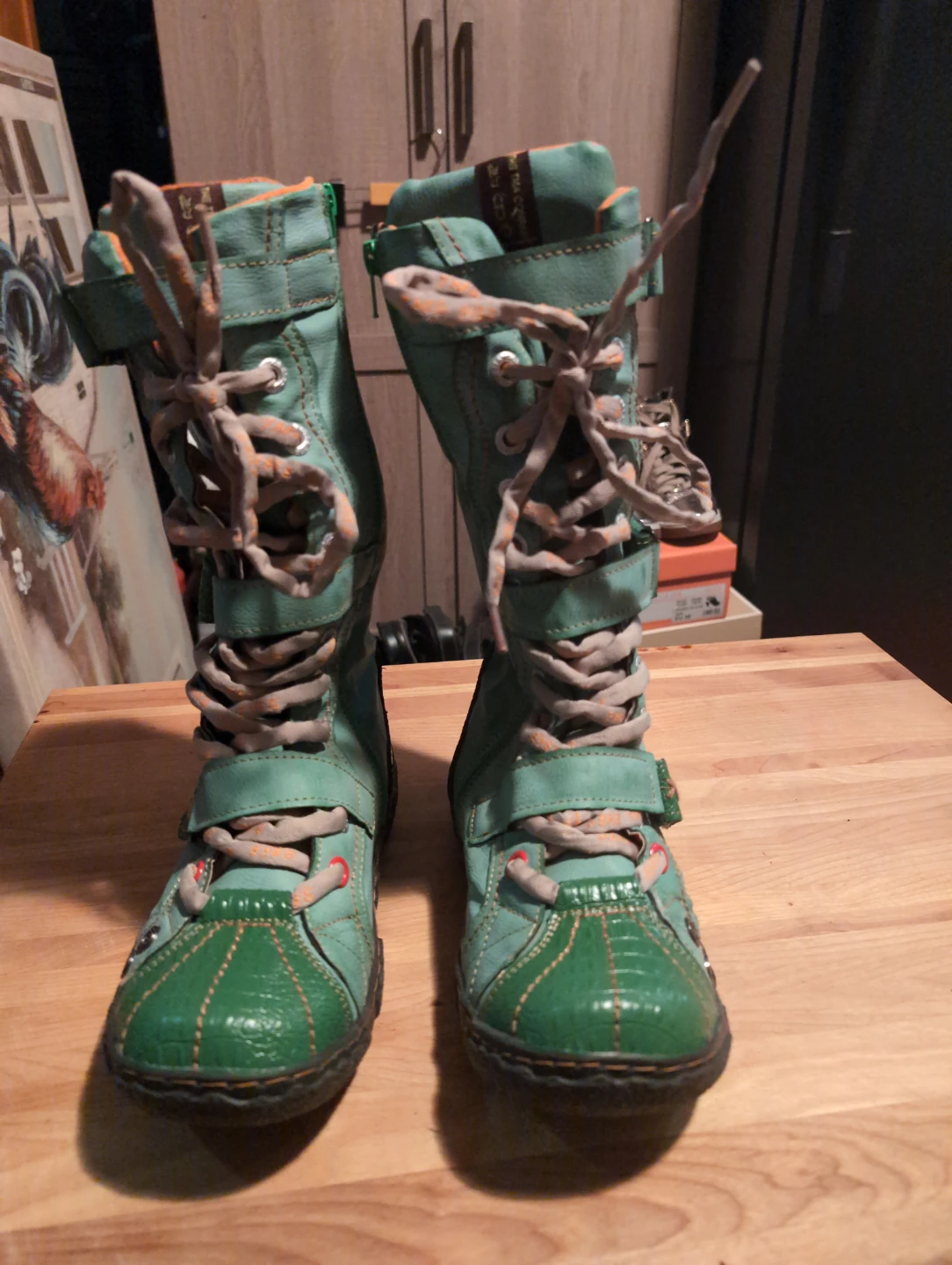 Eyes TMA Teal Green Mid-Calf Boots