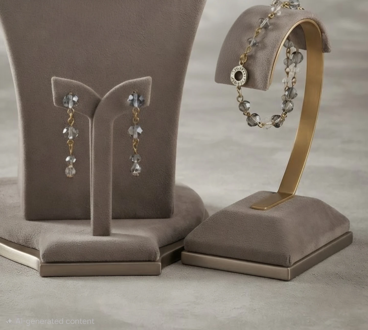 new set strand Crystal Statement Necklace & bracelet & earrings - photo 5
