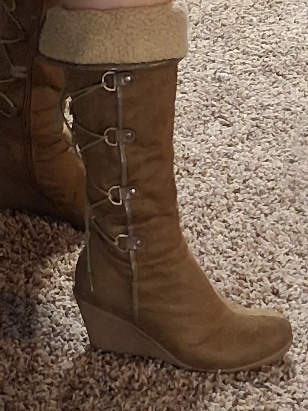 Tan Wedge Boots - photo 4