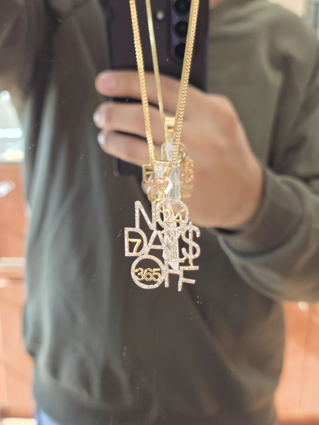 No Days Off 365 24/7 Pendant Necklace