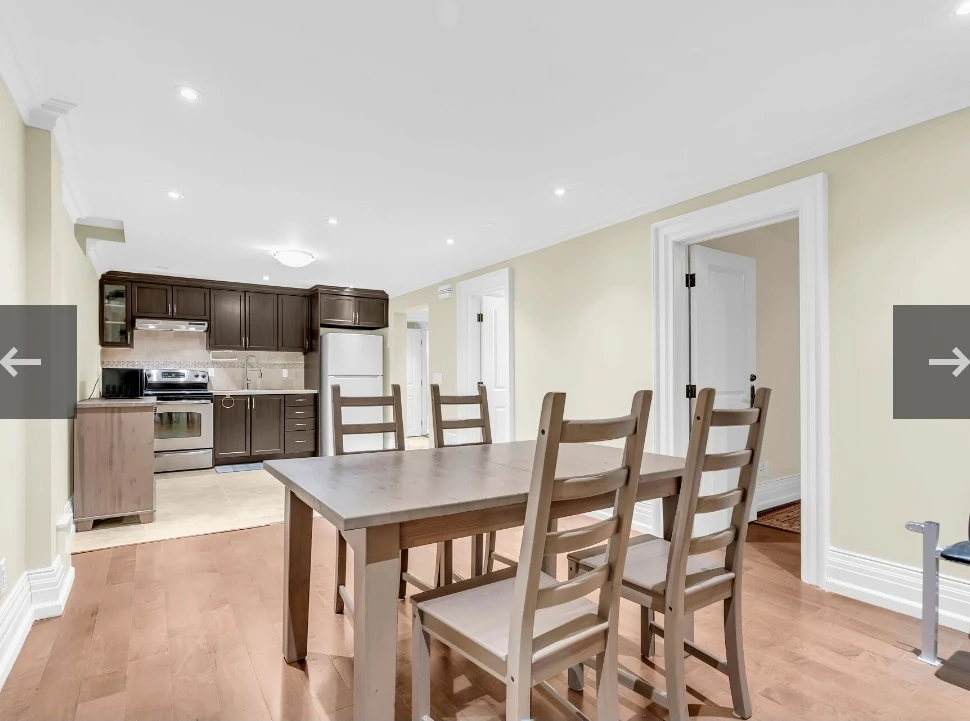 Wooden Dining Table with Four Chairs