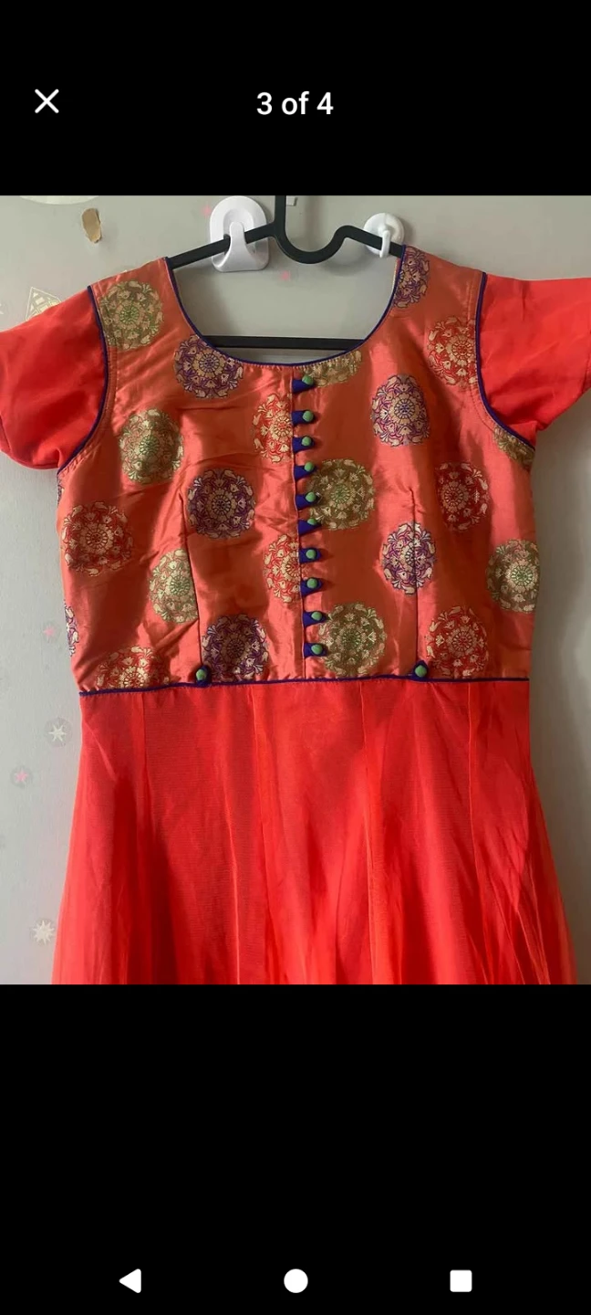 Red Indian Ethnic Anarkali Gown - photo 2