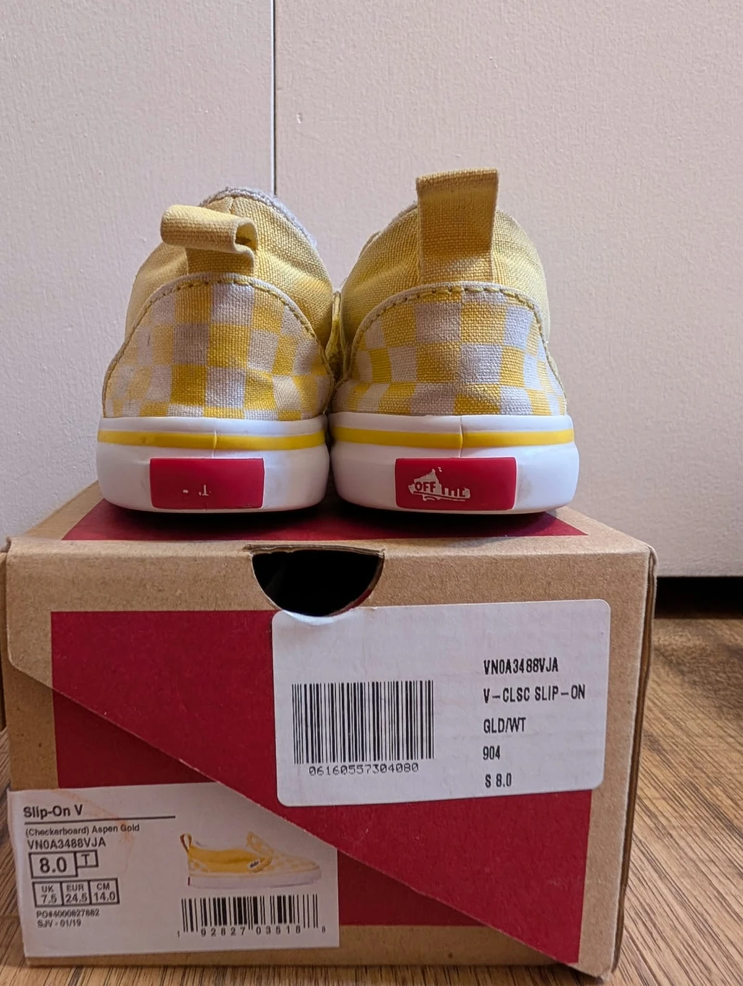 Vans Checkerboard Slip-On Shoes Aspen Gold - photo 2