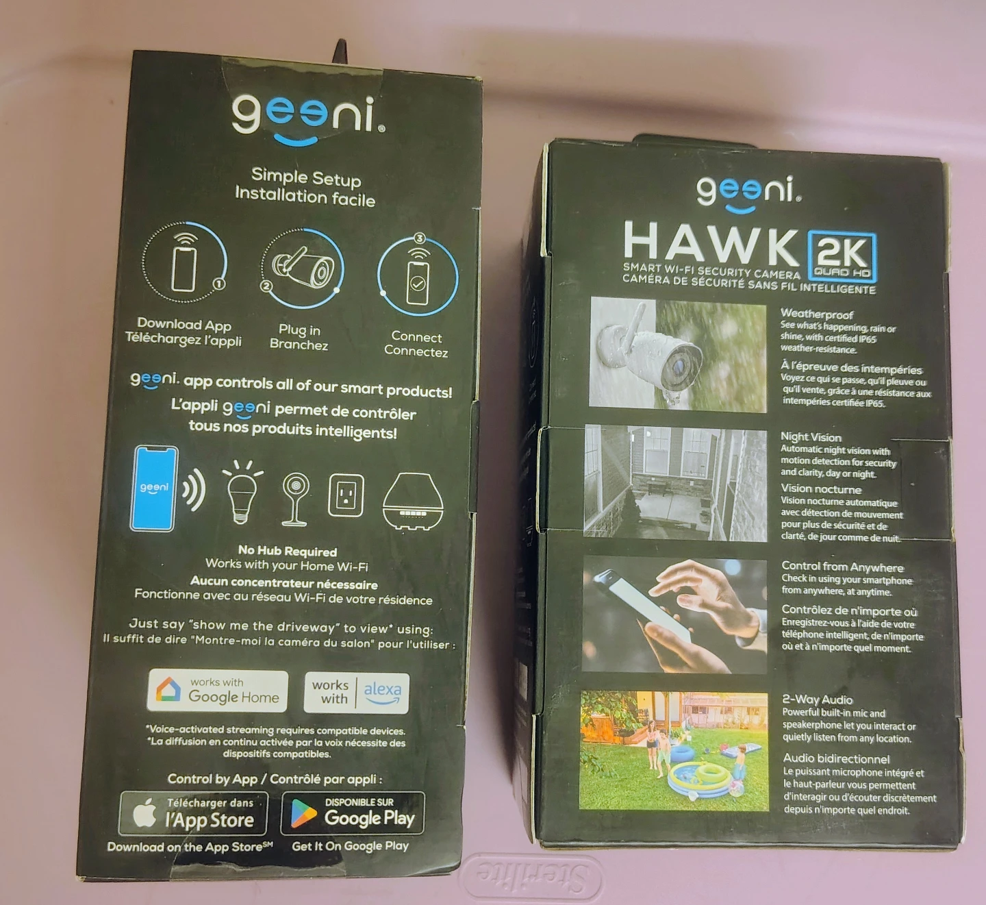 Two Geeni Hawk 2K Smart Wi-Fi Security Cameras (35$ each) - photo 2