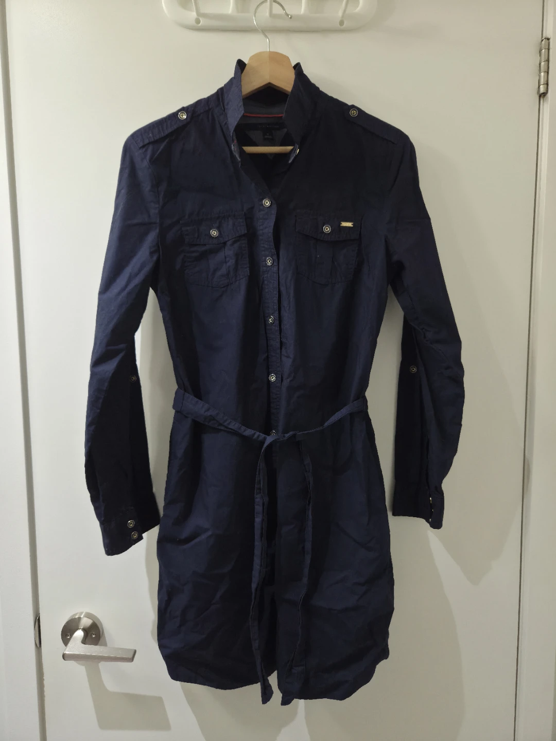 Tommy Hilfiger Navy Shirt Dress (Size M)