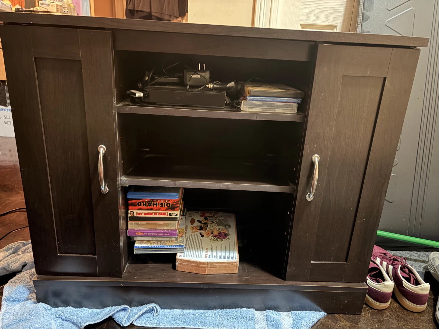 Dark Brown TV Stand Media Console
