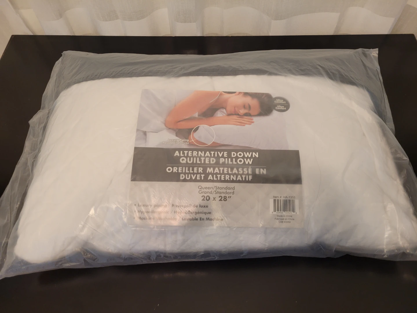 Alternative Down Quilted Pillow Queen/Standard