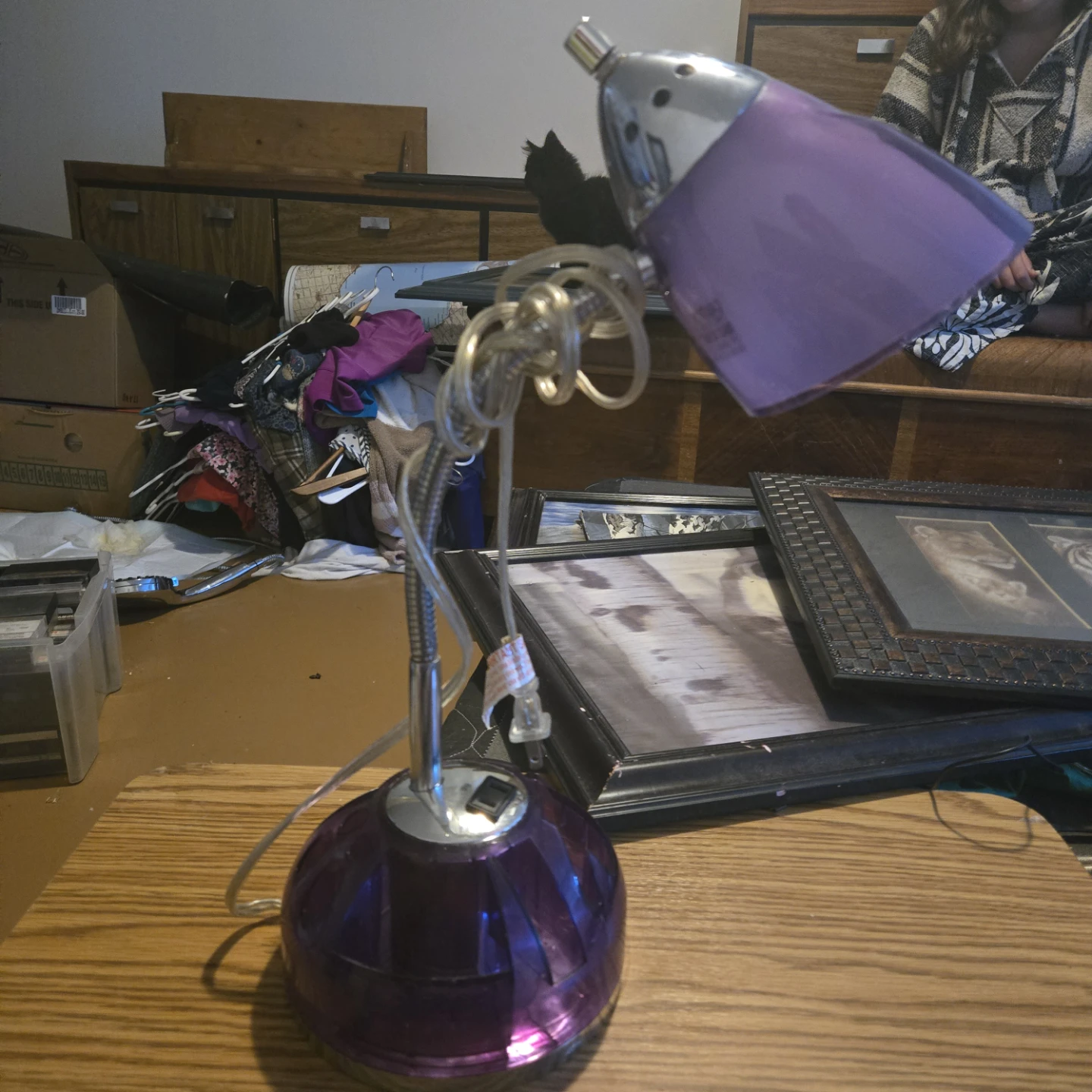 Purple desk lamp