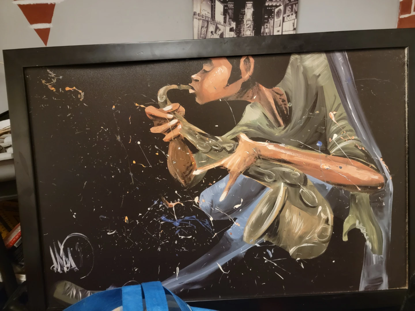 Saxophone Player Art Piece