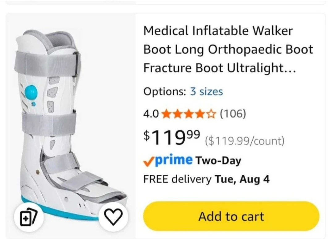 Inflatable Walking Boot/Air Cast - Size M - photo 4