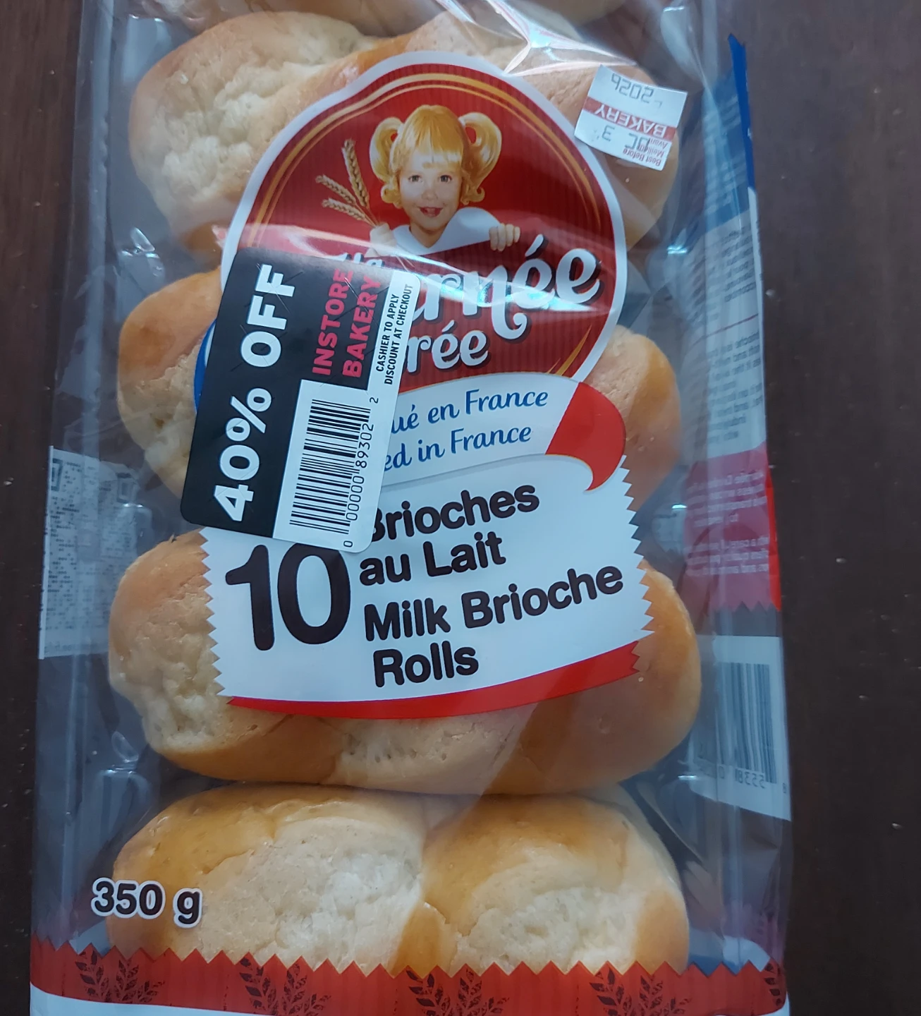 Free - Pack of 10 Journee Doree Milk Brioche Rolls - photo 2