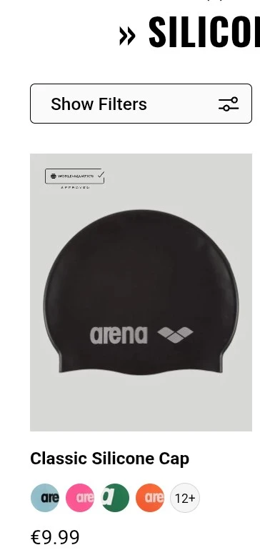 Arena Classic Silicone Swim Cap, Black - photo 5
