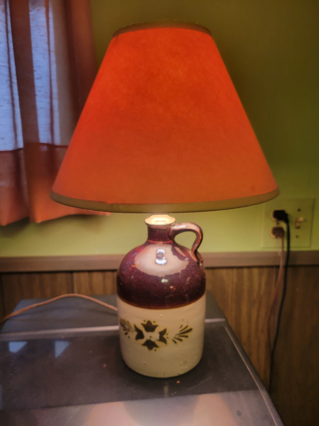 Vintage Stoneware Jug Table Lamp - photo 2