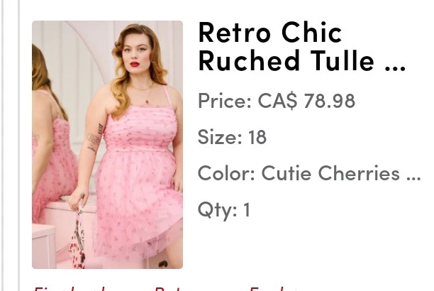 NWT Torrid Retro Chic Ruched Tulle Dress - Pink Size 18 - photo 2