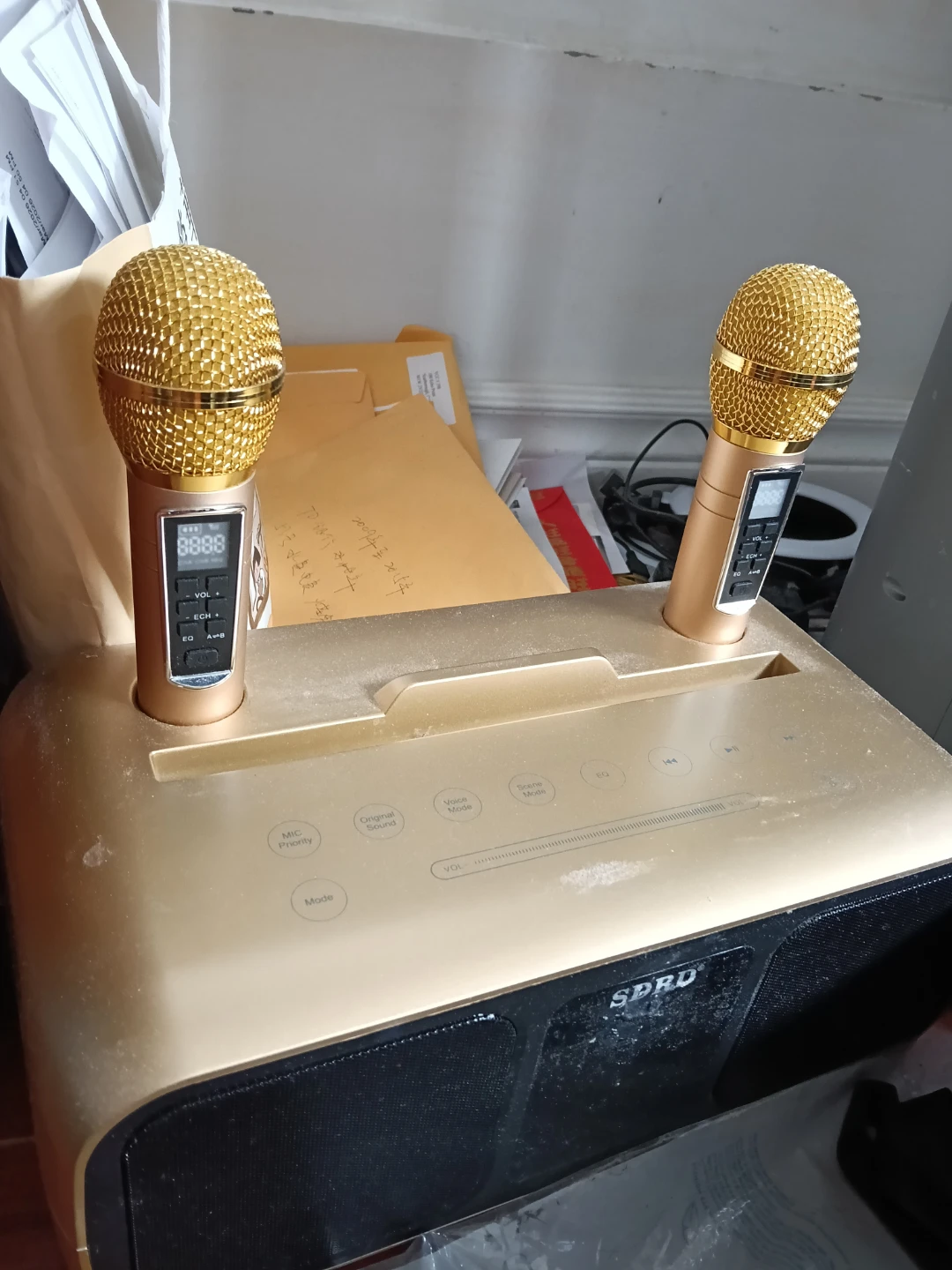 SDRD Karaoke Speaker System with Two Microphones