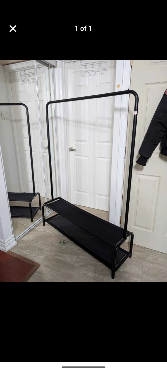 Black Metal Garment Rack