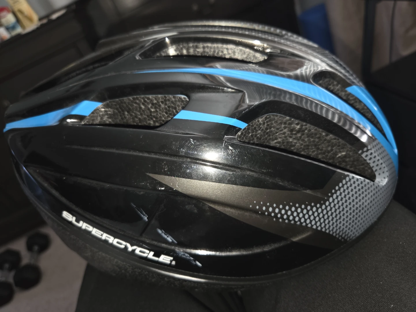 Supercycle Bike Helmet Black and Blue