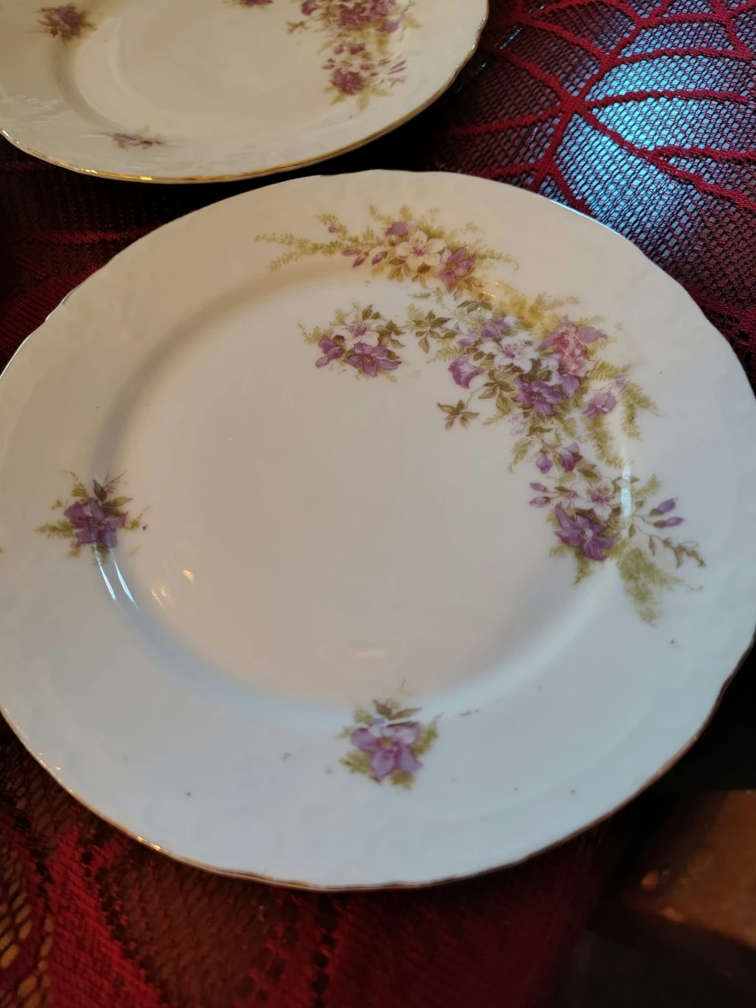 Set of 12 Floral Porcelain Plates - photo 2
