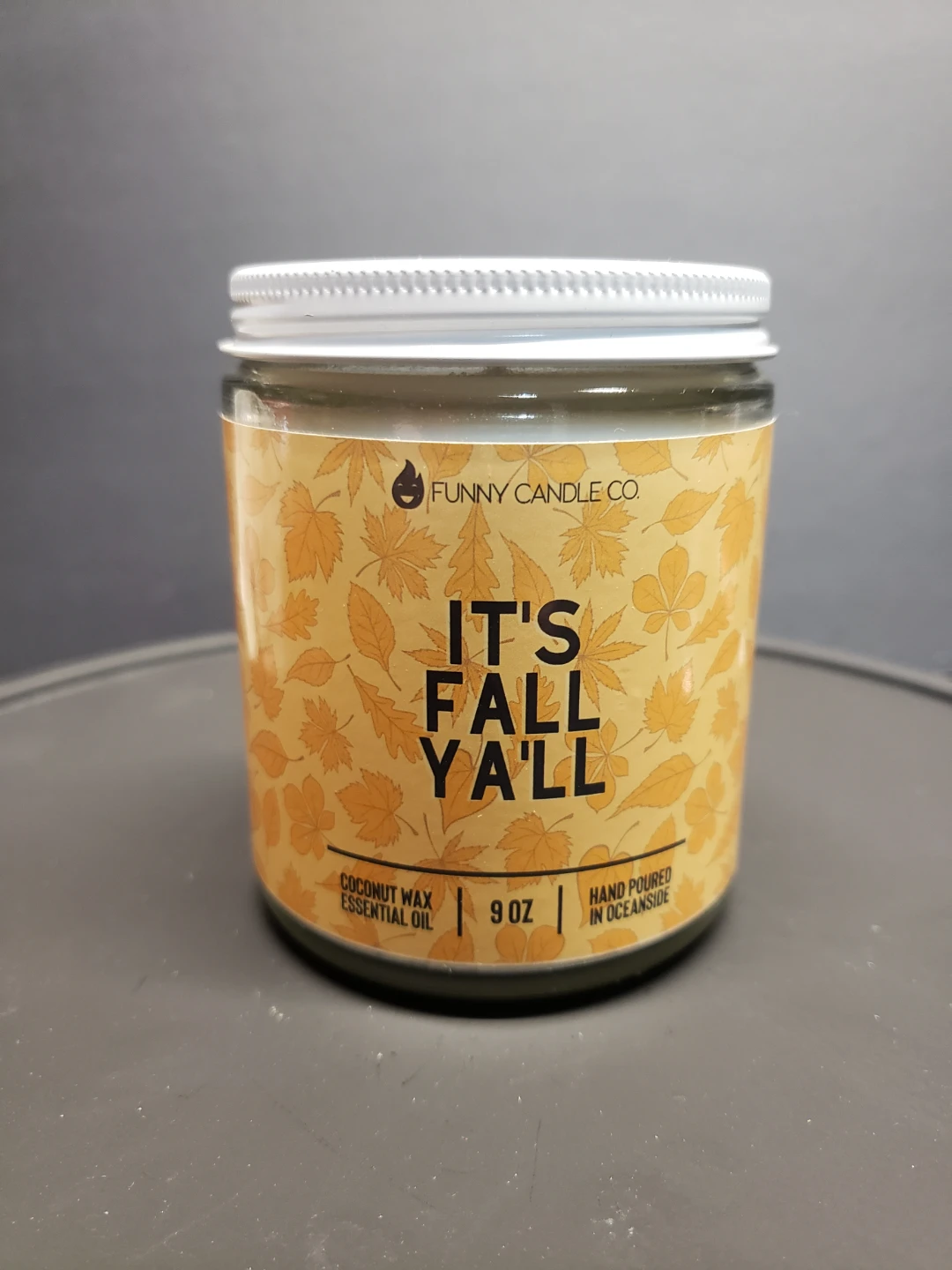 Funny Candles.  It's Fall Ya'll