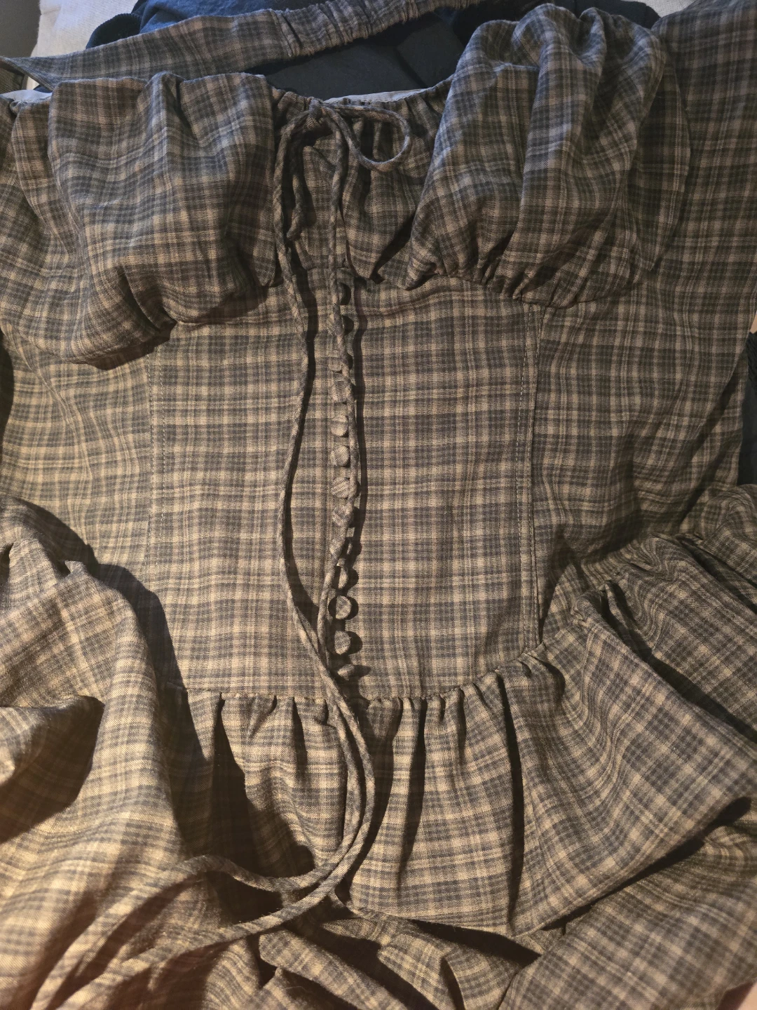 Anthropologie For Love & Lemons Plaid Midi Dress