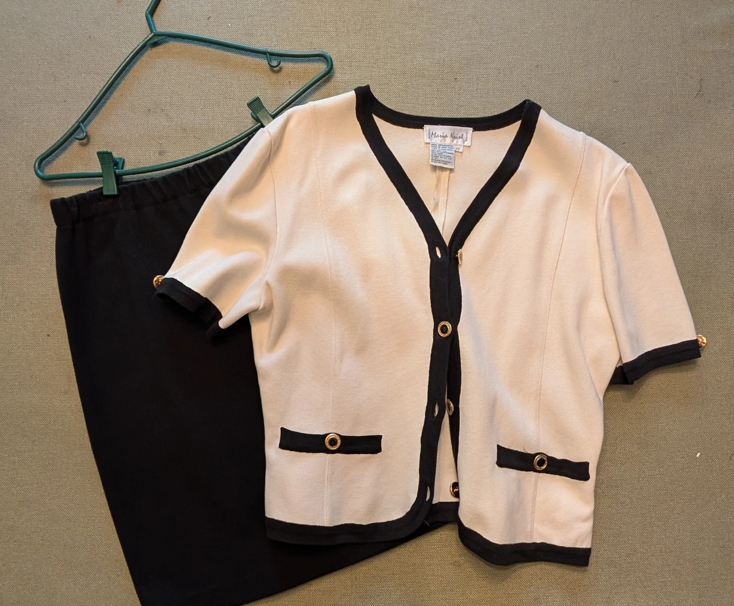 Two piece vintage skirt set