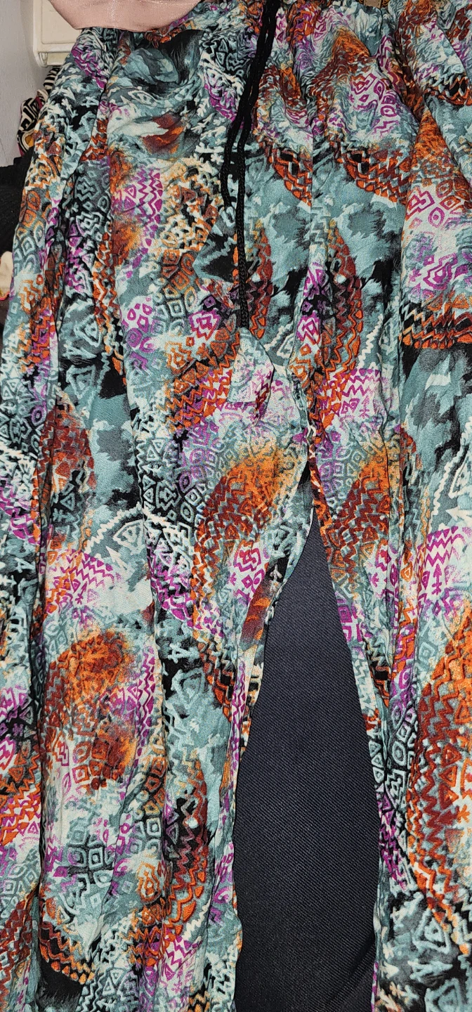 Patterned Drawstring Pants