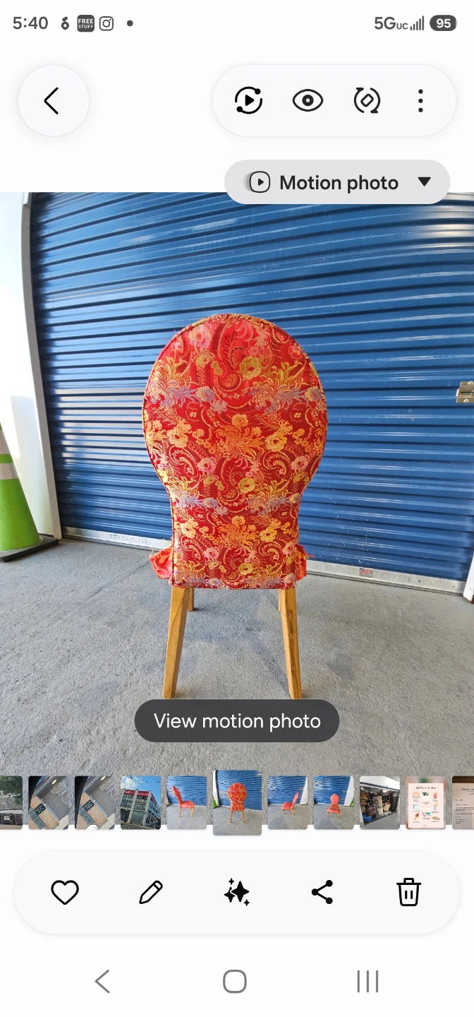 Asian Inspired patterned fabric dining chair - photo 3