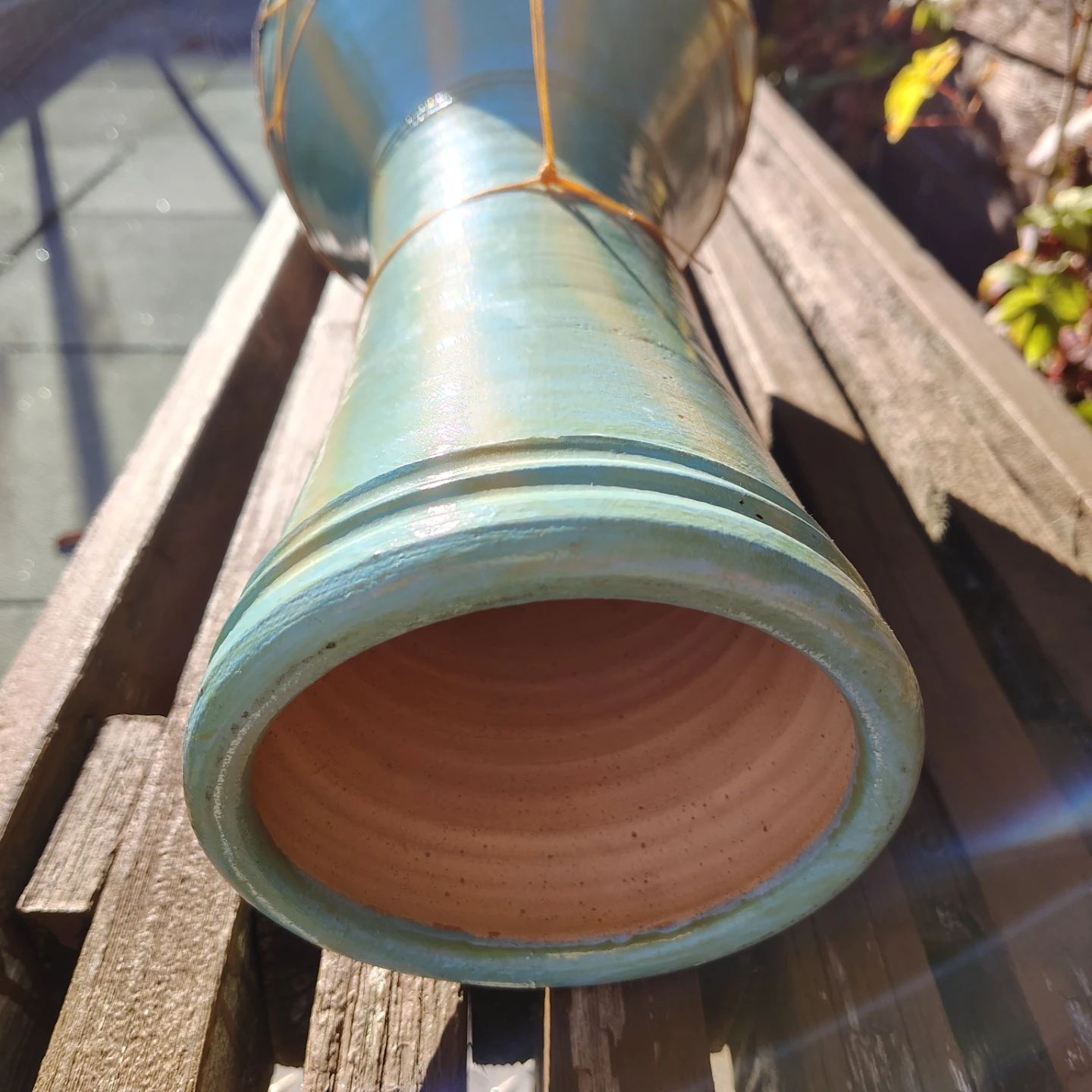 Ceramic Djembe Drum Blue - photo 4
