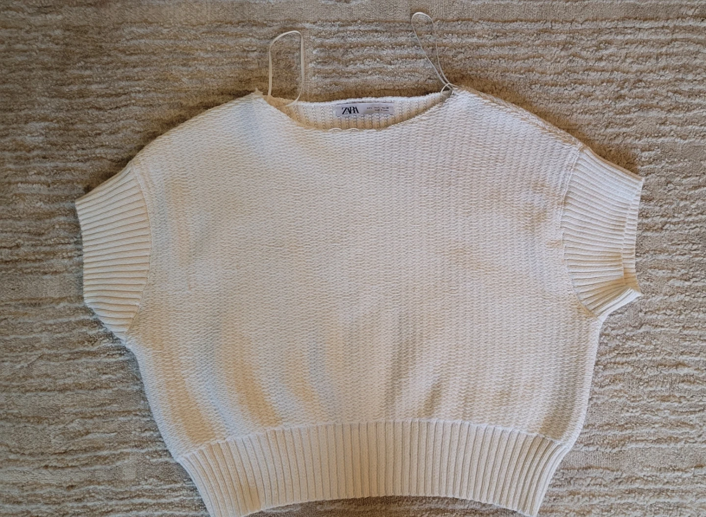 Chandail court Zara blanc