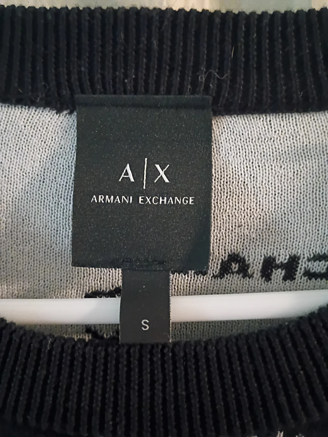 Armani Exchange Black mens  Sweater  new with tag size small - photo 3