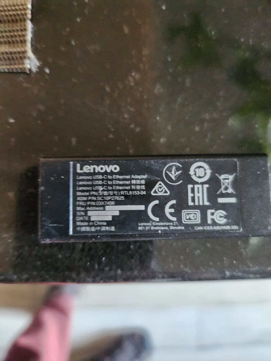 Lenovo USB-C to Ethernet Adapter