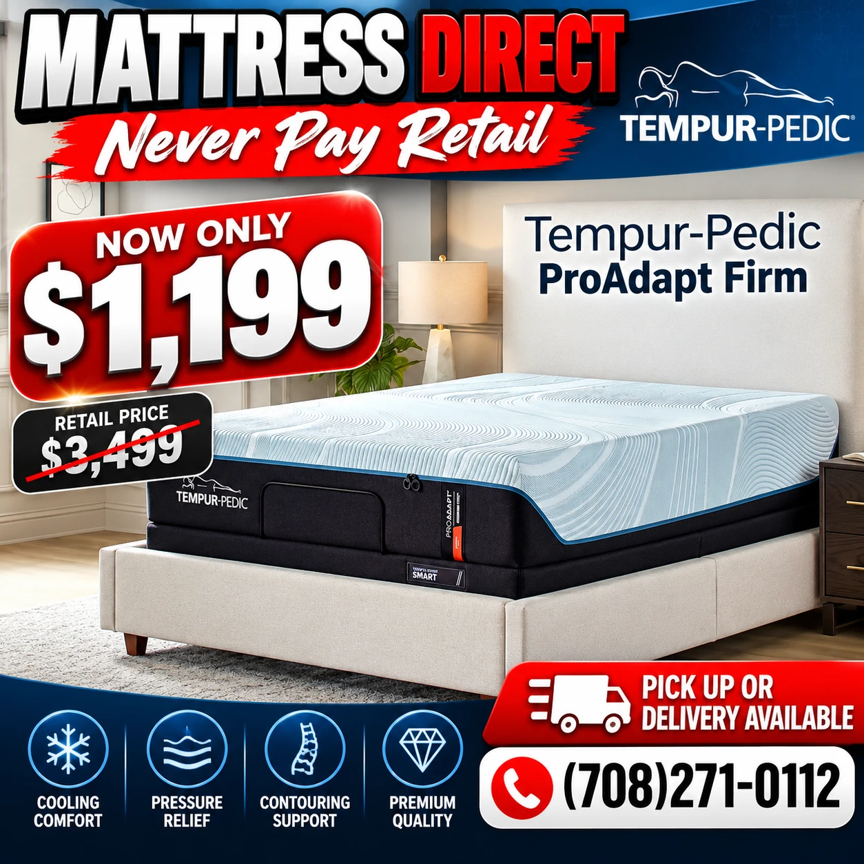 Queen Tempur-Pedic ProAdapt Firm