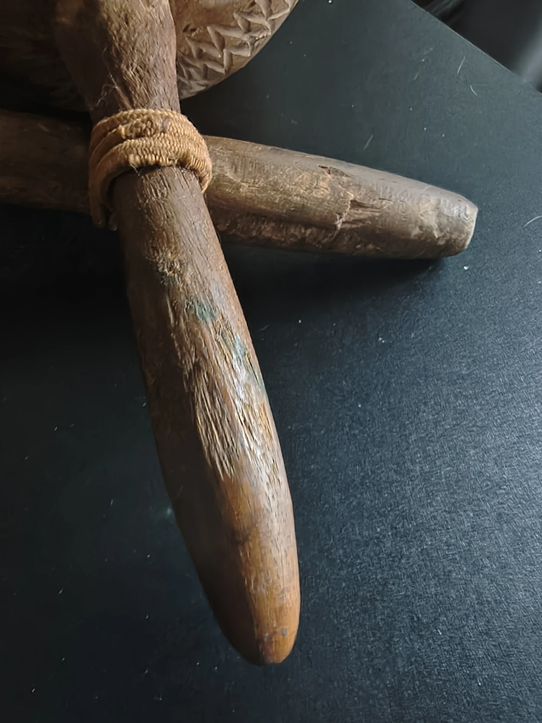 Pair of Hand-Carved Wooden Maracas - photo 4