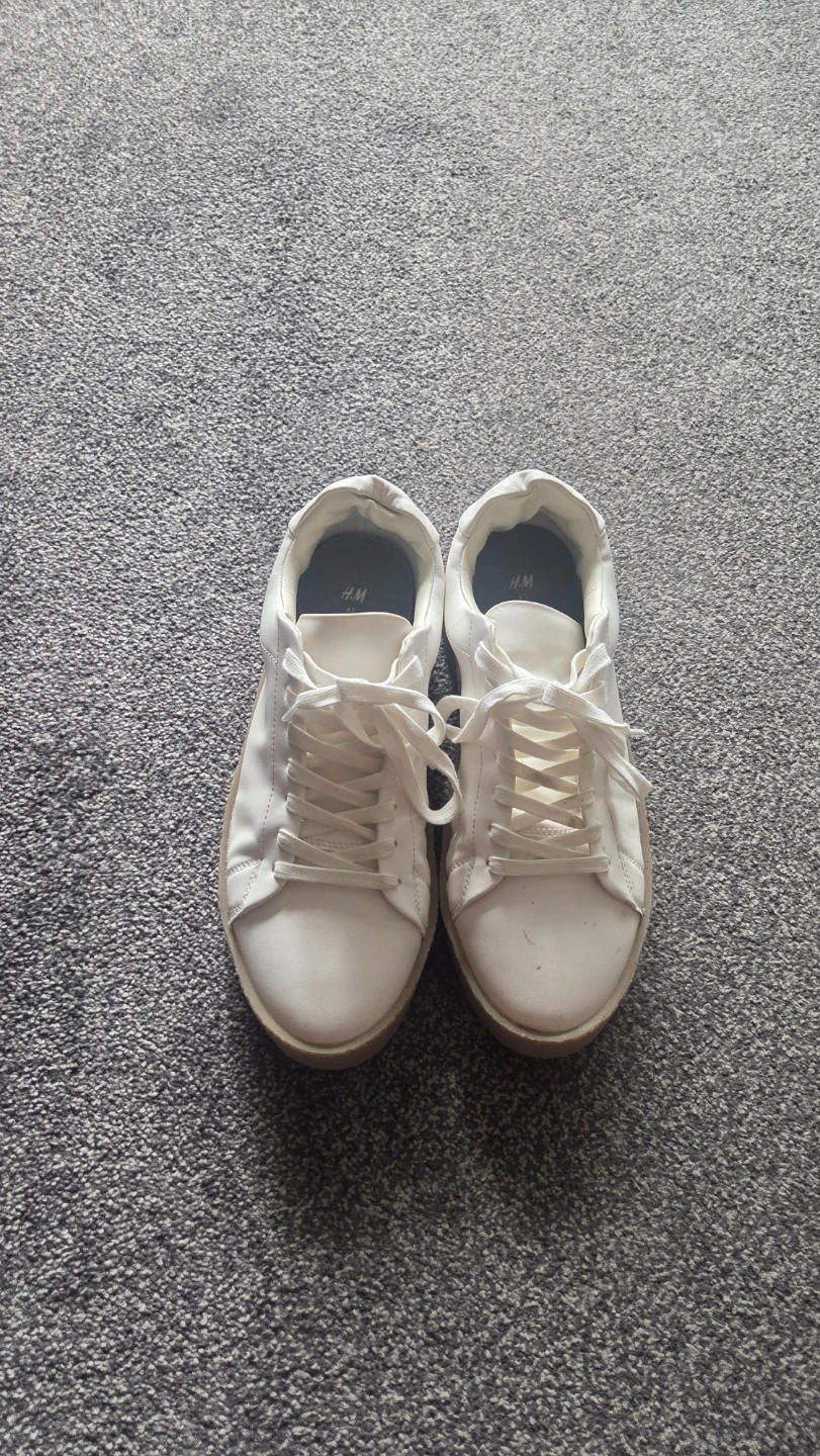 H&M White Sneakers Size 42