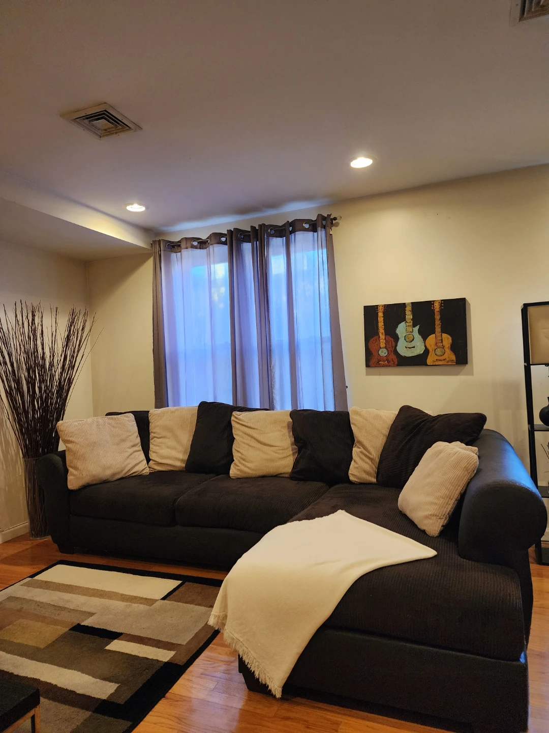 Comfortable 2-Piece L-Shaped Sectional Sofa