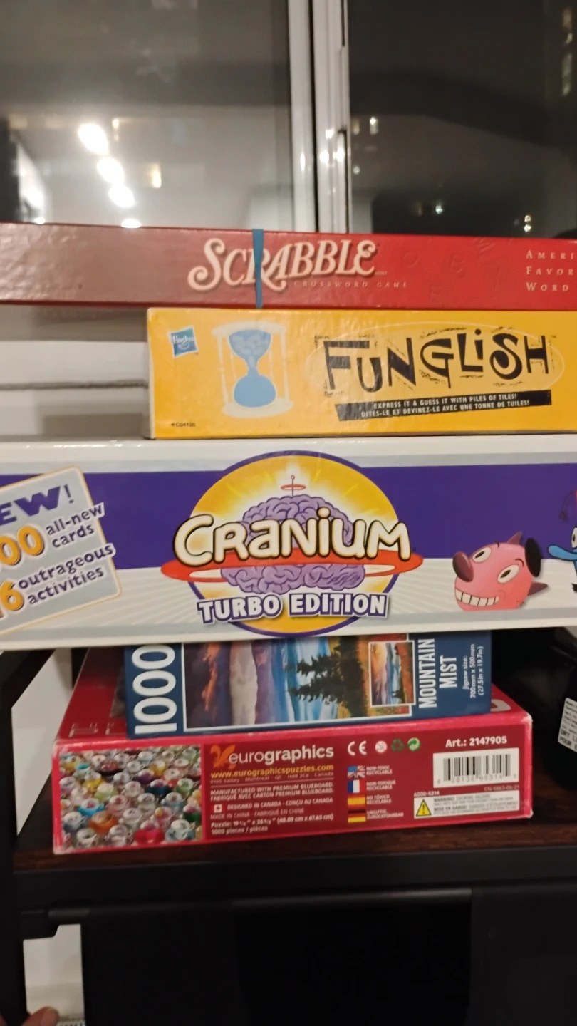 Assorted board games and puzzles