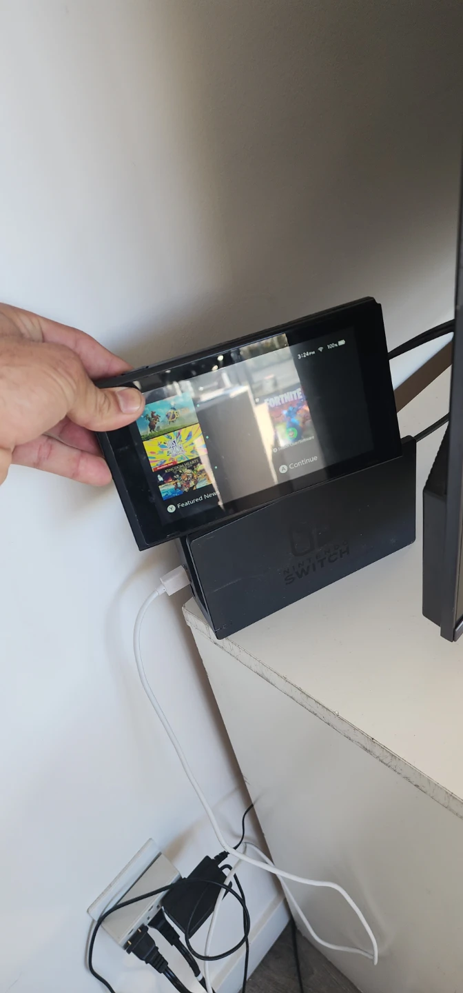 Nintendo Switch console with dock