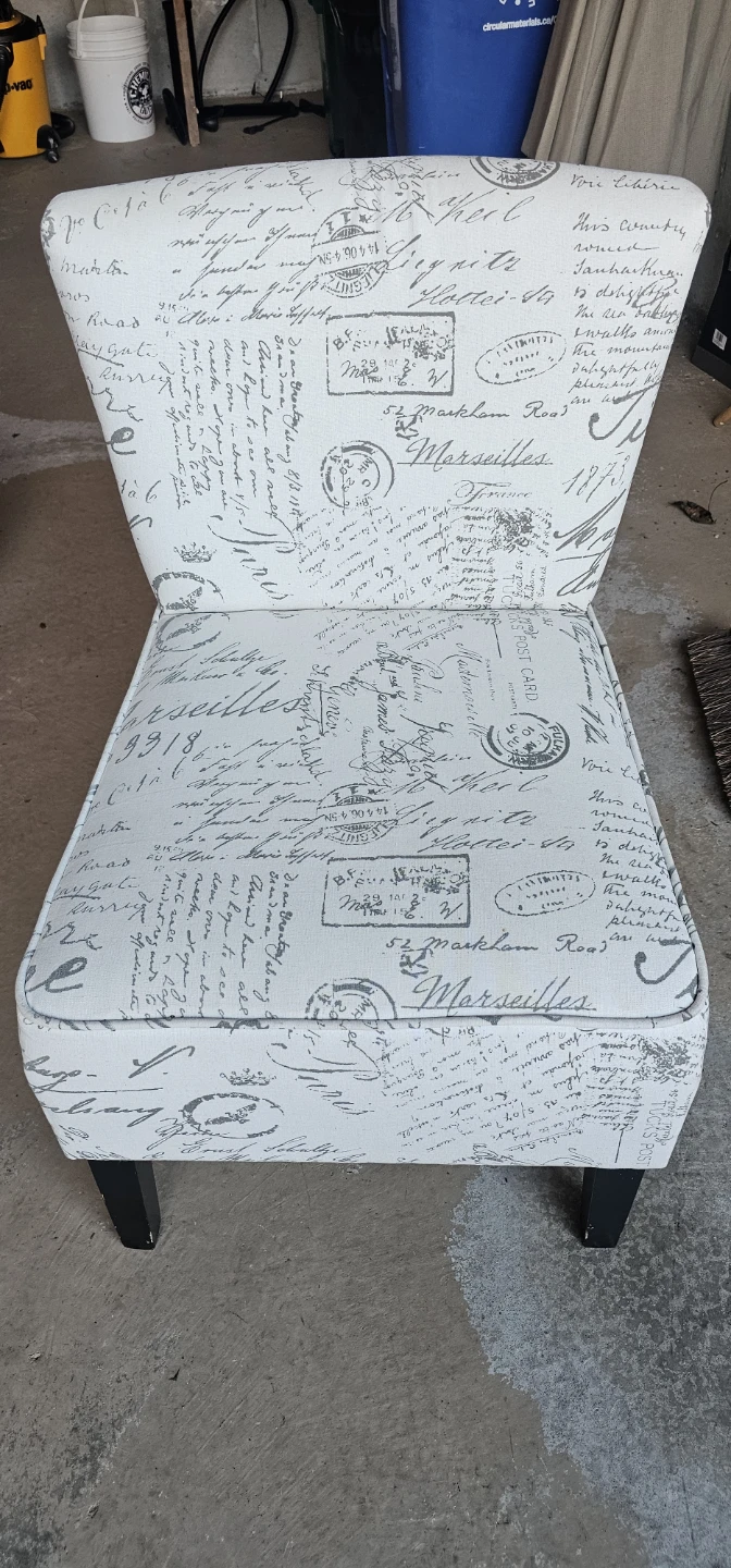 French Script Accent Chair