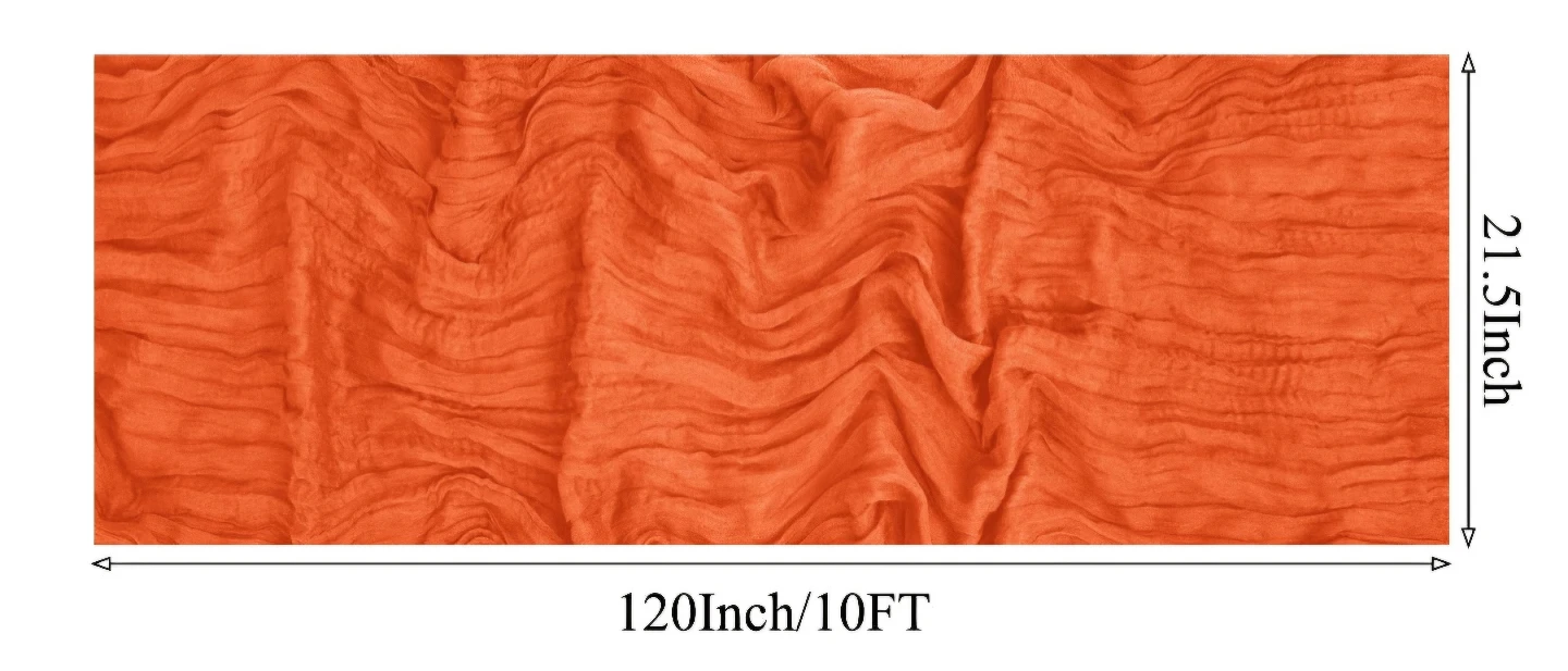 Orange Cheesecloth Gauze Table Runner - photo 2