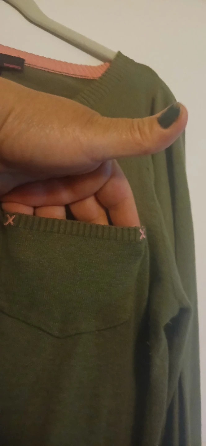 t/o Olive Green Long-Sleeve Sweater Large - photo 3
