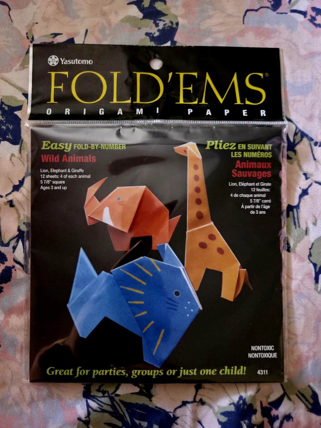 Yasutomo Fold-By-Number Fold 'Ems Origami Paper/ Set Of 2 - photo 2