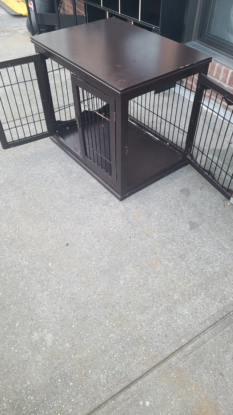 Dark Brown Wooden Furniture Style Dog Crate - photo 3