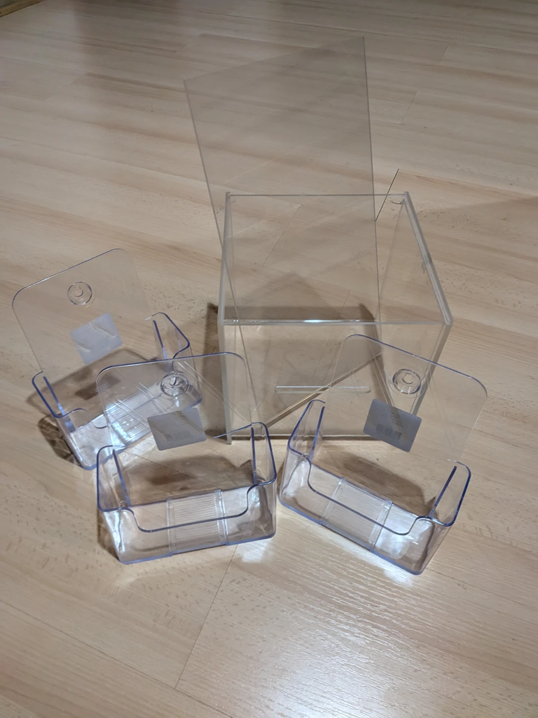 Ballot box and Clear Acrylic Desktop Organizers