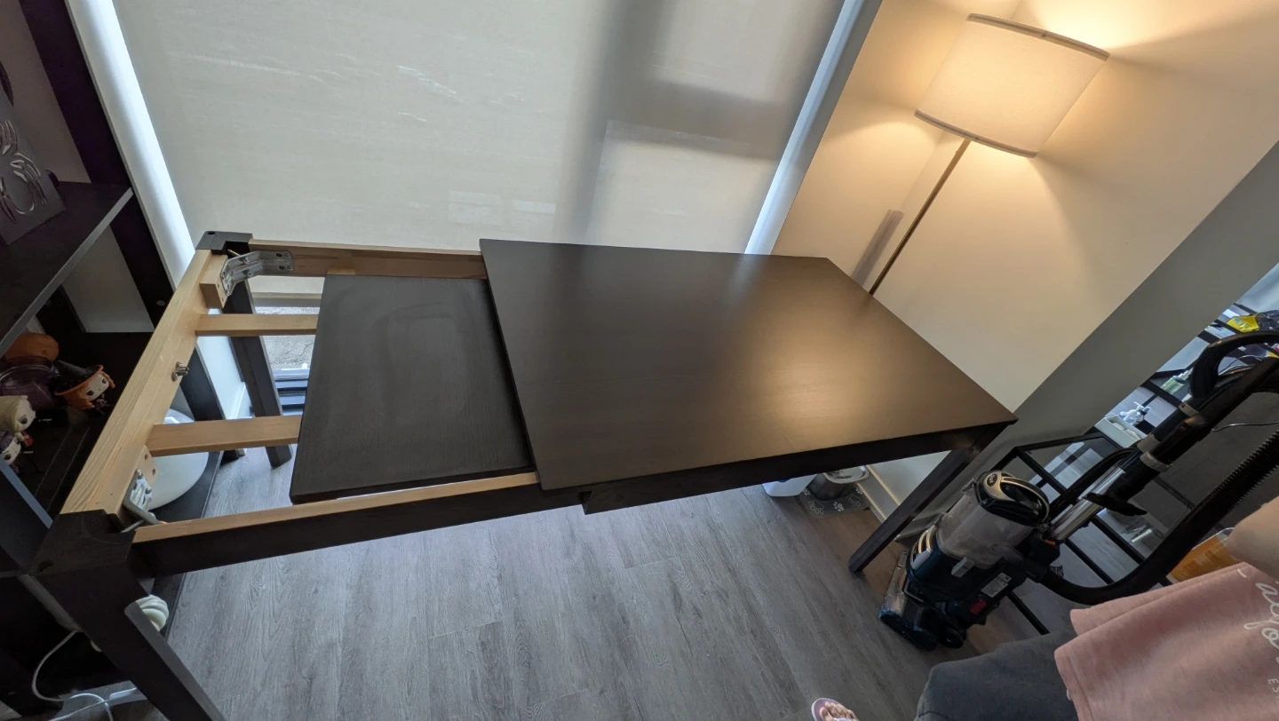 Dark Wood Extendable Dining Table + 4 chairs - photo 2