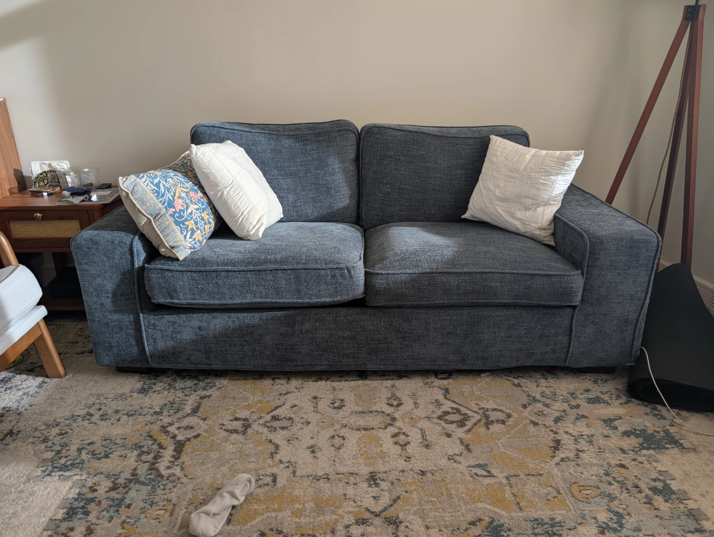 Blue Two-Seater Sofa