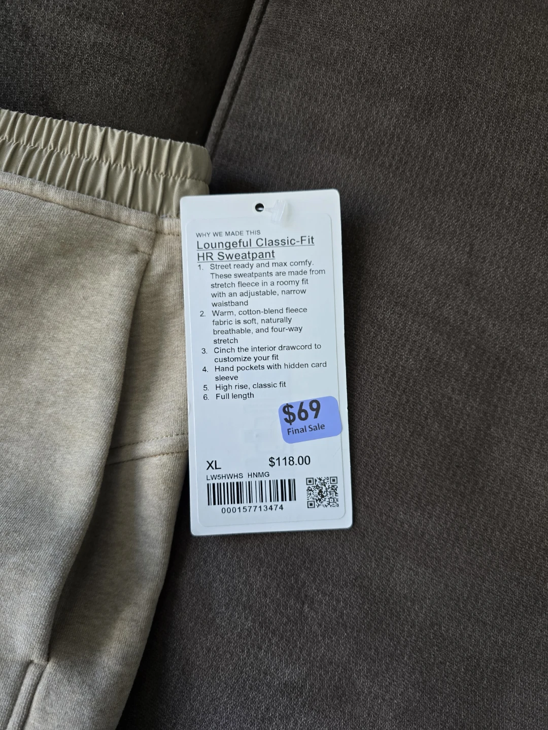 New w Tags Lululemon Loungeful Classic-Fit Sweatpant Womens XL - photo 3