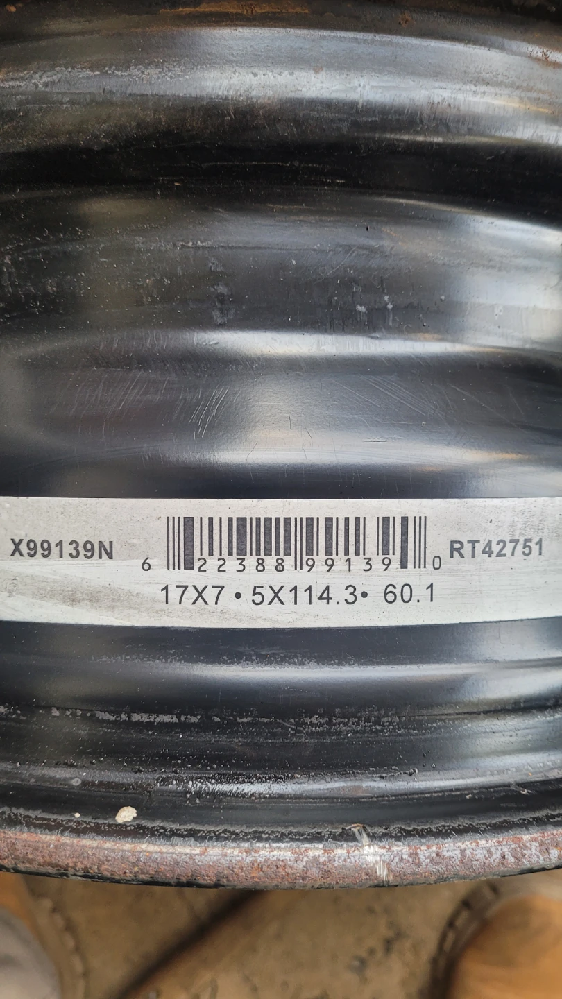 Set of 4 Steel Wheels 17x7 5x114.3