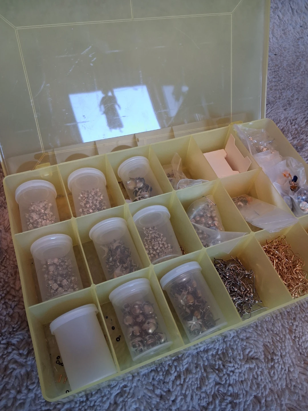 Jewellery making supply storage case