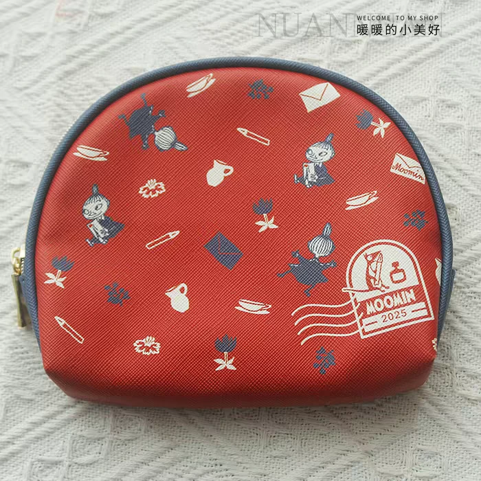 Little My Moomin Red Zippered Pouch new