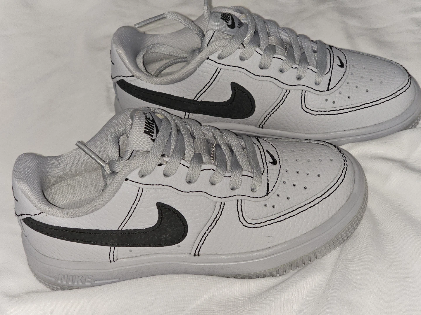 Nike Force 1 Low LV8 3 Lace Wolf Grey Size 11c - photo 2